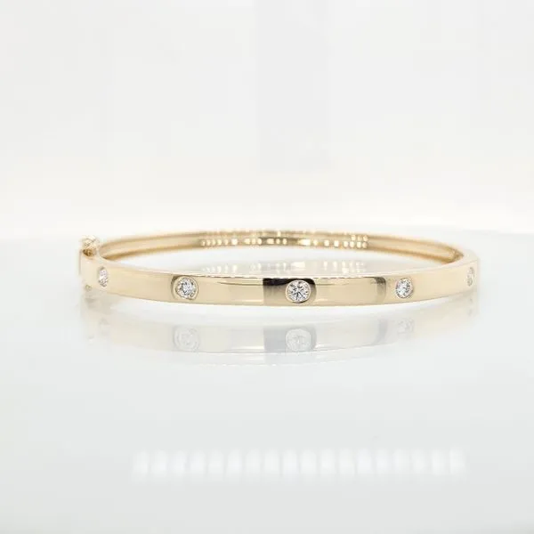 Five Diamond Hinged Bangle Bracelet Skaneateles Jewelry Skaneateles, NY
