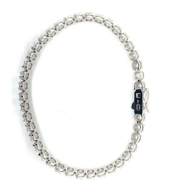 14K White Gold 4.32ct TW Round Cup Diamond Line Bracelet Image 3 Skaneateles Jewelry Skaneateles, NY