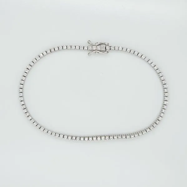 14K WG Ladies Classic 1 1/2ct TW Diamond Line Bracelet Image 3 Skaneateles Jewelry Skaneateles, NY