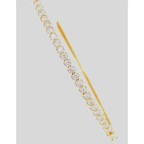 14K Yellow Gold 1.40ct TW Hinged Diamond Bangle Bracelet Image 2 Skaneateles Jewelry Skaneateles, NY
