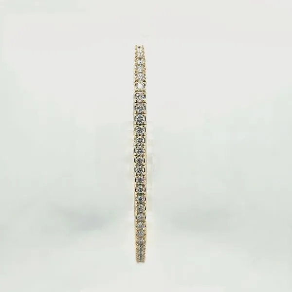 Yellow Gold Diamond Stretch Bracelet Image 4 Skaneateles Jewelry Skaneateles, NY