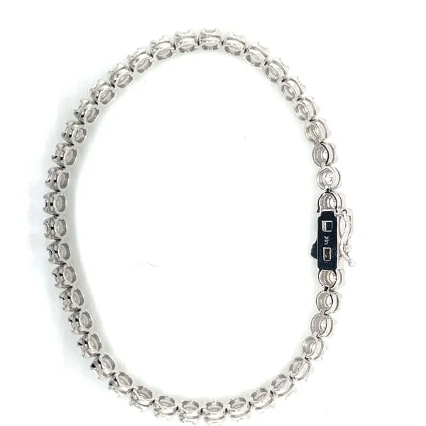 14K White Gold 4.75ct TW Round Cup Diamond Line Bracelet Image 3 Skaneateles Jewelry Skaneateles, NY