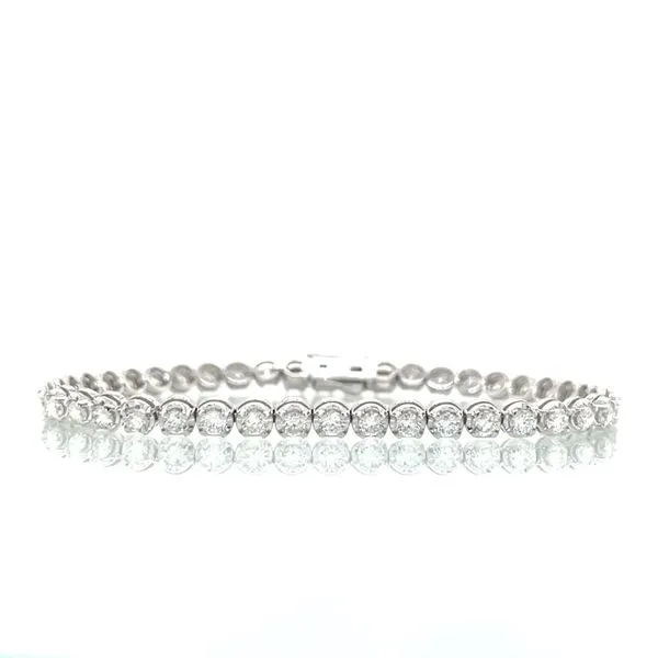 14K White Gold 6.01ct TW Round Cup Diamond Line Bracelet Skaneateles Jewelry Skaneateles, NY