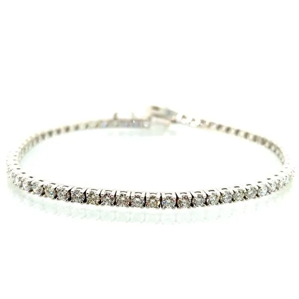 White Gold 3.14 Carat Classic Natural Diamond Line Bracelet Skaneateles Jewelry Skaneateles, NY