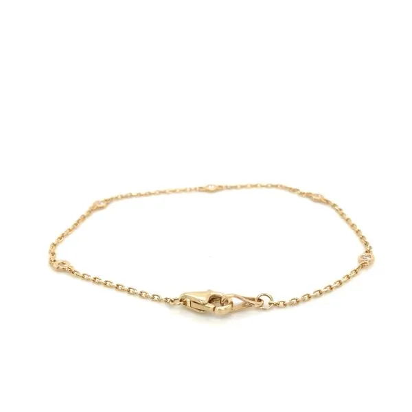 Yellow Gold Station Set 0.11ct TW Diamond Bracelet Image 5 Skaneateles Jewelry Skaneateles, NY