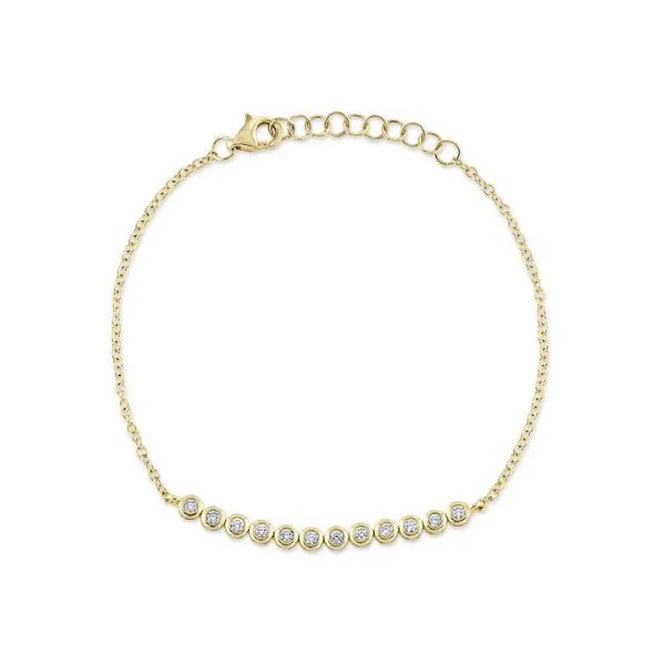14K Yellow Gold 0.26ct TW Bezel Set Diamond Bracelet Skaneateles Jewelry Skaneateles, NY