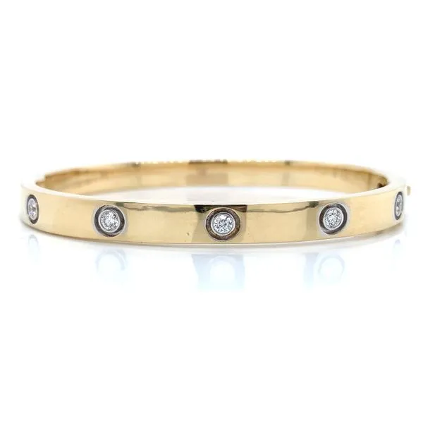 14K YG 0.26 ct TW Bangle Bracelet Image 2 Skaneateles Jewelry Skaneateles, NY