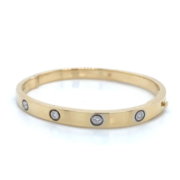 14K YG 0.26 ct TW Bangle Bracelet Image 3 Skaneateles Jewelry Skaneateles, NY