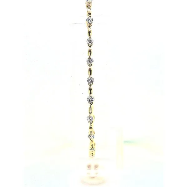 14K YG One Carat TW Oval & Circle Pattern Diamond Line Bracelet Image 2 Skaneateles Jewelry Skaneateles, NY