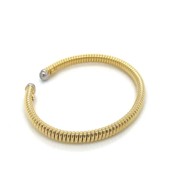 18K Yellow Gold Diamond Bangle Bracelet Image 4 Skaneateles Jewelry Skaneateles, NY