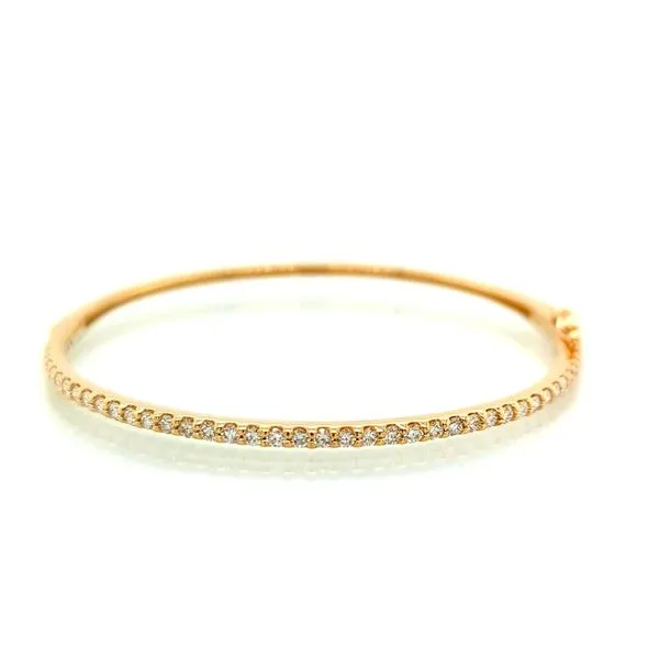 14K Yellow Gold 1.35ct TW Hinged Diamond Bangle Bracelet Skaneateles Jewelry Skaneateles, NY