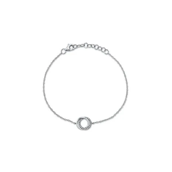 Diamond Love Knot Circle Bracelet Image 2 Skaneateles Jewelry Skaneateles, NY