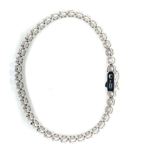 14K White Gold 4.33ct TW Round Cup Diamond Line Bracelet Image 3 Skaneateles Jewelry Skaneateles, NY