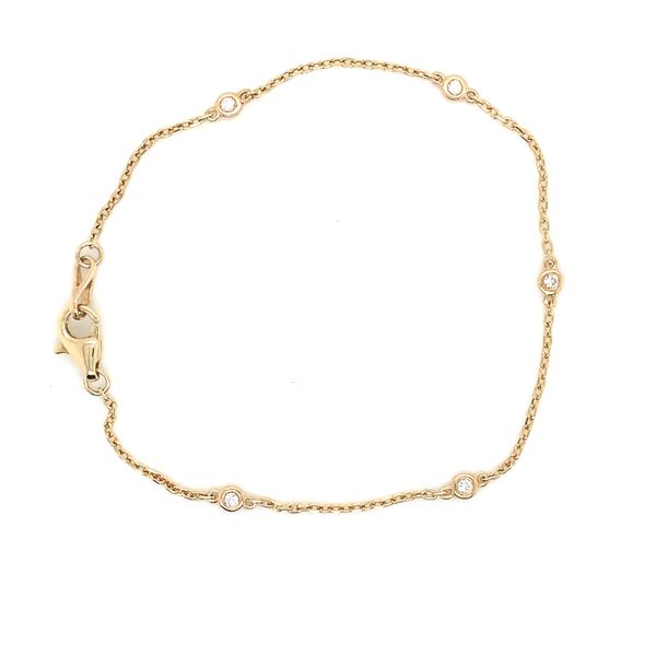 14K YG Station Set 0.11ct TW Diamond Bracelet Image 4 Skaneateles Jewelry Skaneateles, NY
