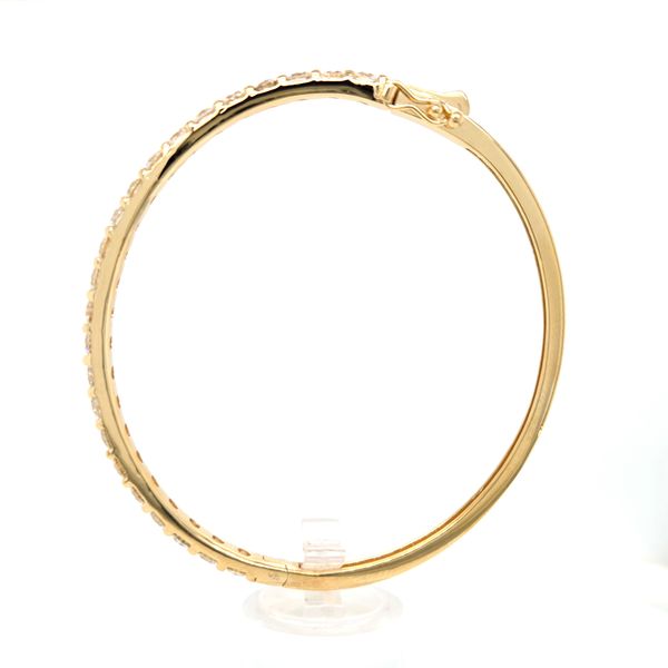 14K Yellow Gold 4.68ct TWHinged Diamond Bangle Bracelet Image 4 Skaneateles Jewelry Skaneateles, NY