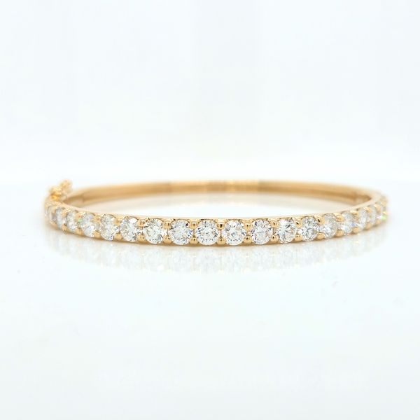 14K Yellow Gold 4.68ct TWHinged Diamond Bangle Bracelet Skaneateles Jewelry Skaneateles, NY