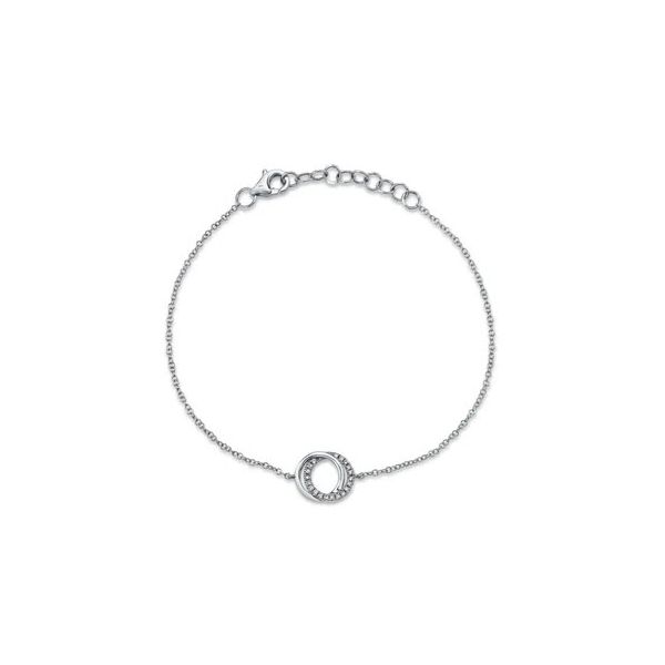 Diamond Love Knot Circle Bracelet Image 2 Skaneateles Jewelry Skaneateles, NY