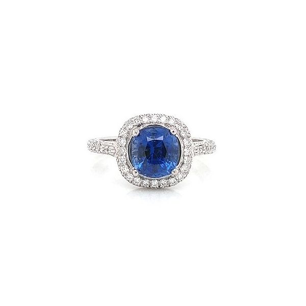 Platinum Sapphire and Diamond Ring 3.18ct TGW Skaneateles Jewelry Skaneateles, NY