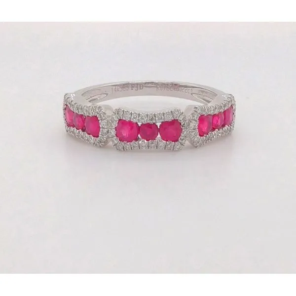 14K WG Ladies 0.98ct TW Ruby & Diamond Fashion Ring Skaneateles Jewelry Skaneateles, NY