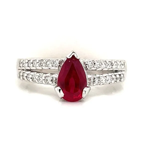 14K WG Ladies 1.64ct TGW Ruby & Diamond Ring Skaneateles Jewelry Skaneateles, NY