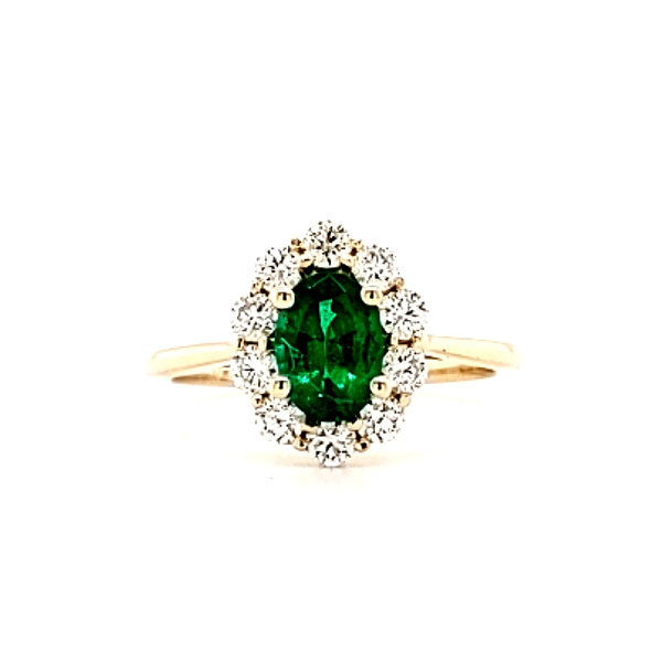 14K YG Ladies 1.20ct TGW Emerald and Diamond Ring Skaneateles Jewelry Skaneateles, NY