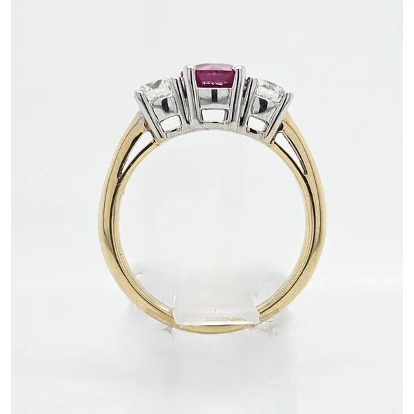Ruby & Diamond Ring in 18K Yellow Gold Image 3 Skaneateles Jewelry Skaneateles, NY