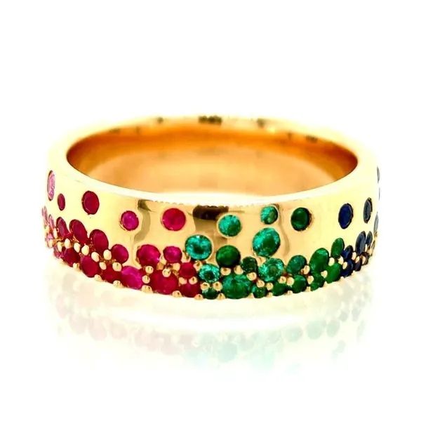 Rainbow Scatter set Sapphire-Emerald-Ruby-Pink Sapphire Ring Skaneateles Jewelry Skaneateles, NY