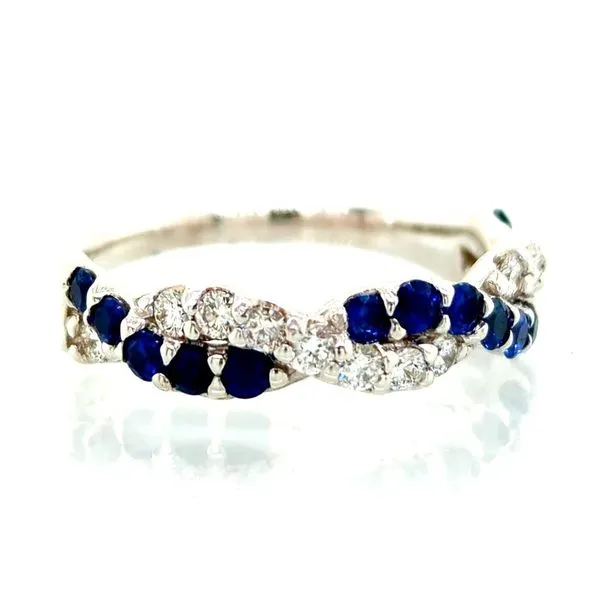 Sapphire & Diamond Twist Ring Skaneateles Jewelry Skaneateles, NY