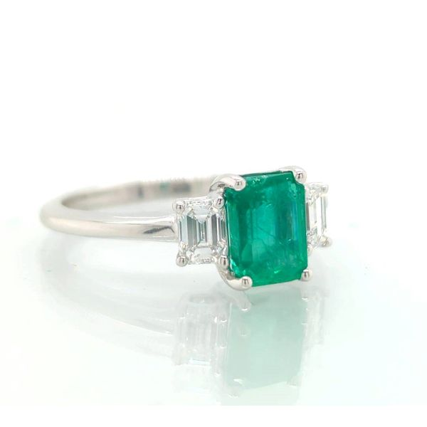 Emerald & Diamond Past Present & Future Ring Skaneateles Jewelry Skaneateles, NY