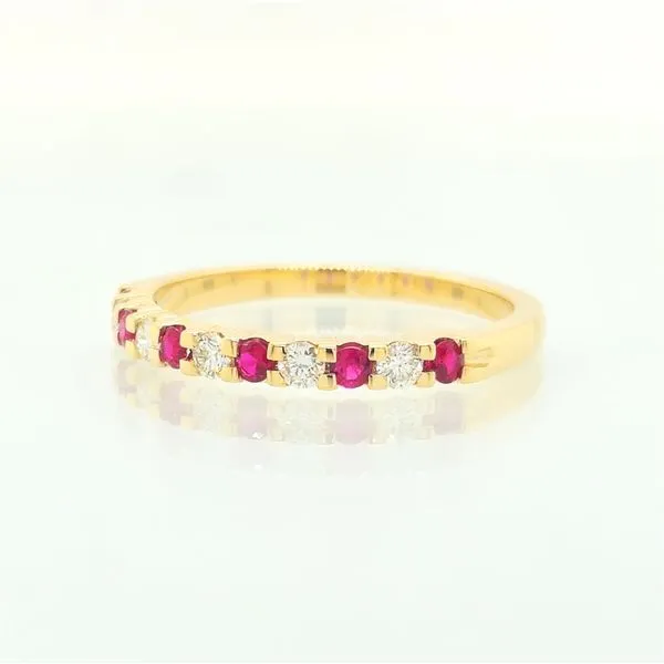 14K YG Ladies 0.39ct TGW Ruby & Diamond Ring Image 2 Skaneateles Jewelry Skaneateles, NY