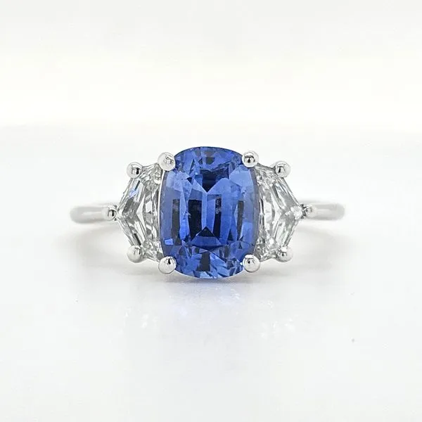 Cornflower Blue Sapphire & Diamond Platinum Ring 3.5ct TGW Skaneateles Jewelry Skaneateles, NY