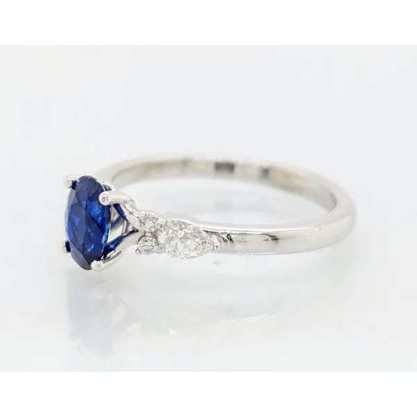 14K WG 1.15TCW 'Classic' Sapphire & Diamond Accented Ring Image 3 Skaneateles Jewelry Skaneateles, NY