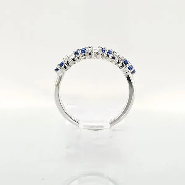 14K White Gold Sapphire & Diamond 