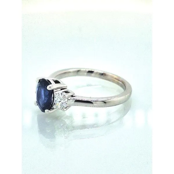 14K WG  Sapphire & Diamond Past-Present-Future Ring Skaneateles Jewelry Skaneateles, NY