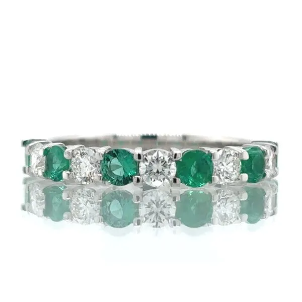 14K WG 1.09ct TGW Our Signature Emerald and Diamond Ring Skaneateles Jewelry Skaneateles, NY