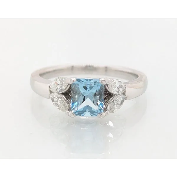 Platinum 1.47TCW Cushion Cut & Marquise Fan Engagement Ring Skaneateles Jewelry Skaneateles, NY