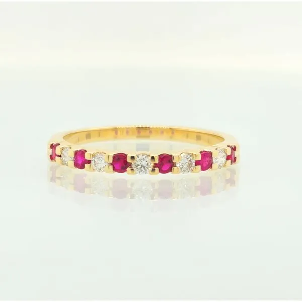 14K Yellow Gold Ruby & Diamond 0.47cttgw Stacking Ring Skaneateles Jewelry Skaneateles, NY