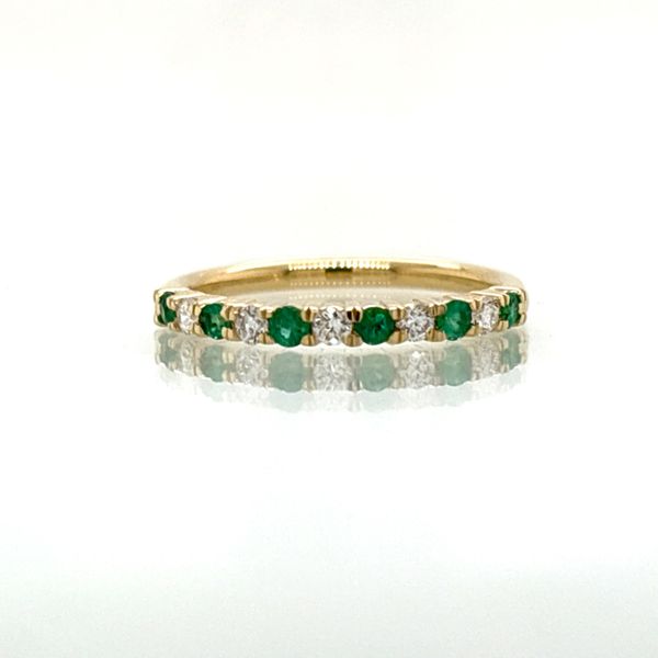 14K YG Skaneateles Signature 0.35ct TGW Emerald & Diamond Ring Skaneateles Jewelry Skaneateles, NY