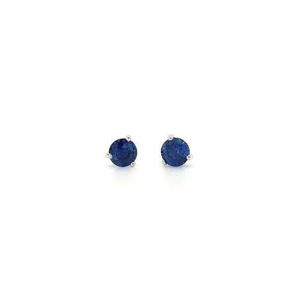 14K WG Ladies 4 mm Blue Sapphire Birthstone Stud Earrings Skaneateles Jewelry Skaneateles, NY