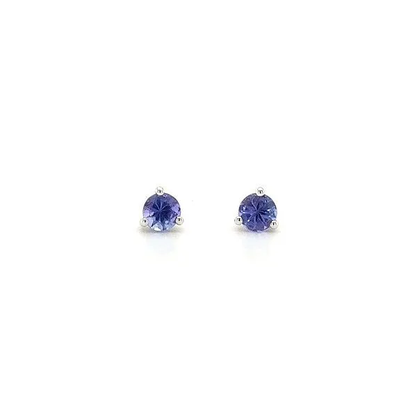 14K WG Ladies 4 mm Blue Tanzanite Birthstone Stud Earrings Skaneateles Jewelry Skaneateles, NY