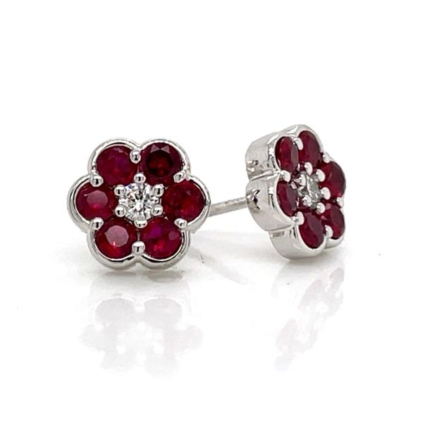 0.92ct TGW Ruby & Diamond Earrings Skaneateles Jewelry Skaneateles, NY