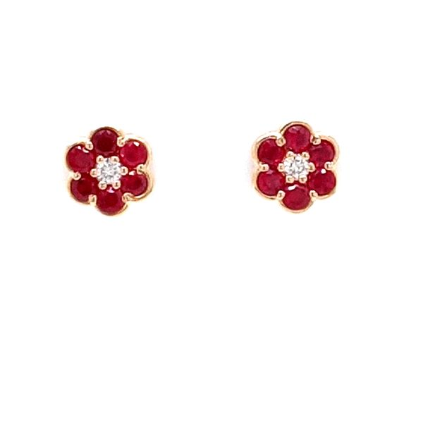 14K YG 0.92ct TGW 'Next Generation' Ruby & Diamond Earrings Skaneateles Jewelry Skaneateles, NY