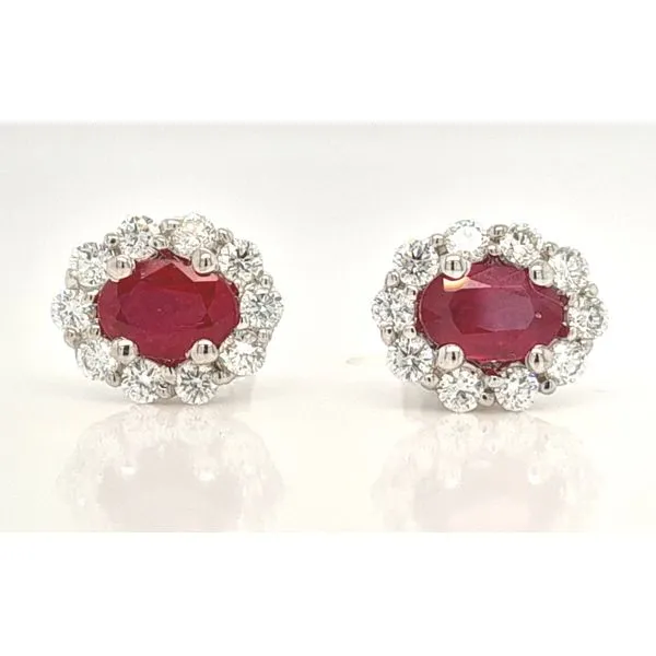 1.90ct TGW Ruby & Diamond Earrings Skaneateles Jewelry Skaneateles, NY