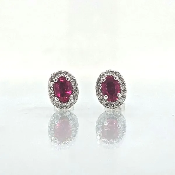 14K White Gold Fancy Sapphire & Diamond Earrings Skaneateles Jewelry Skaneateles, NY