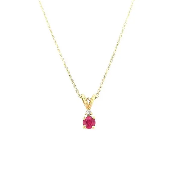 14KY Next Generation .33CTW Ruby and Diamond Pendant with chain Skaneateles Jewelry Skaneateles, NY