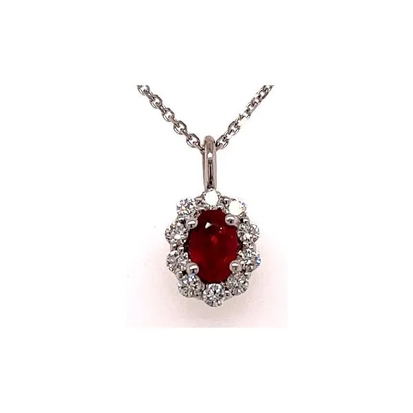 Ruby & Diamond Pendant Skaneateles Jewelry Skaneateles, NY