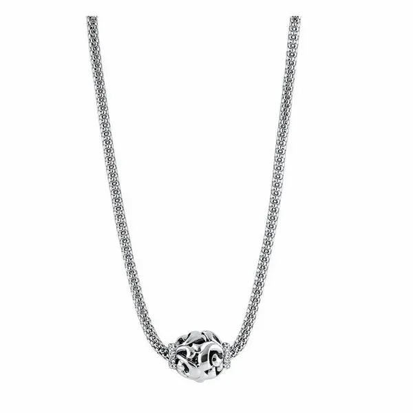 SS Ladies 0.42ct White Sapphire Bead Pendant w/Chain Skaneateles Jewelry Skaneateles, NY