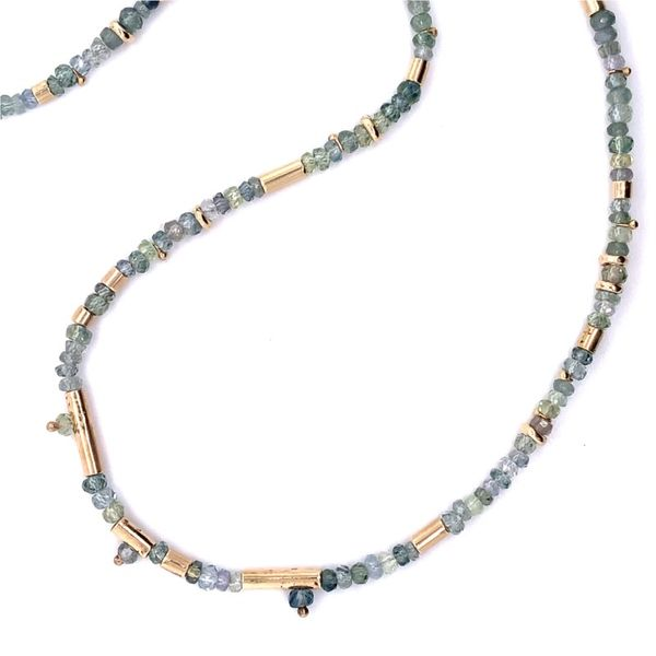 Teal Montana Sapphire Necklace Skaneateles Jewelry Skaneateles, NY