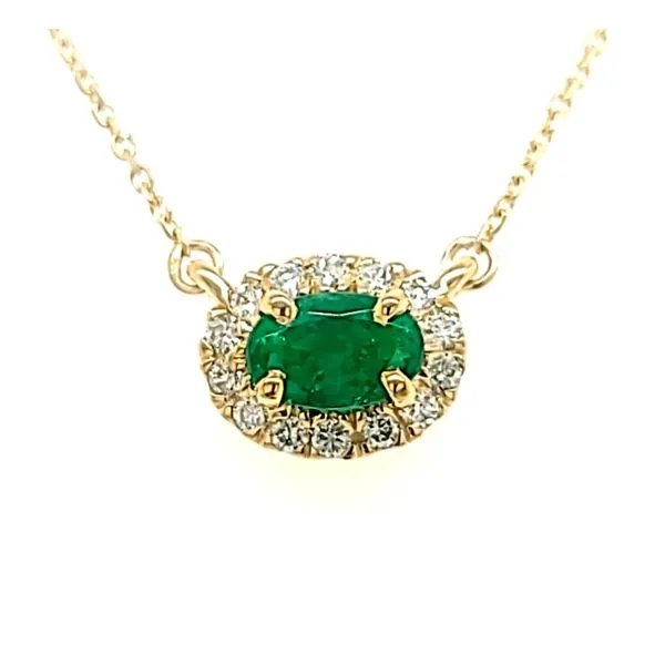 Emerald & Diamond Necklace Skaneateles Jewelry Skaneateles, NY