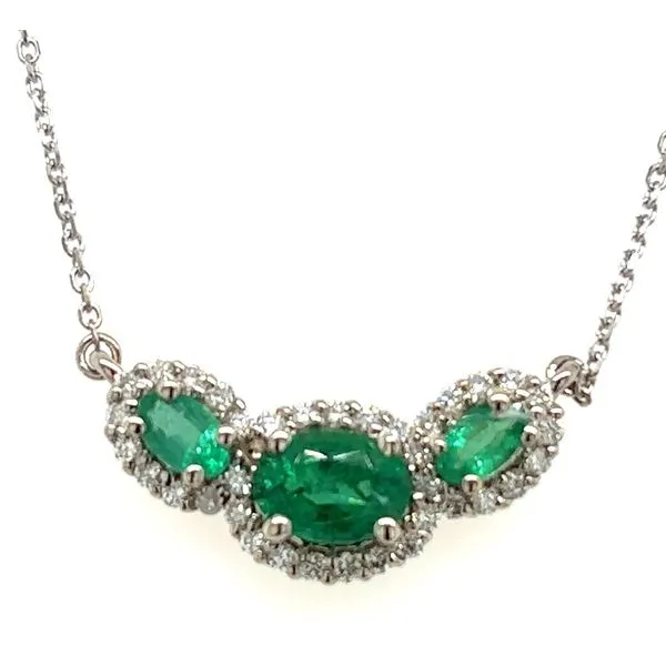 Fancy Emerald & Diamond Necklace Skaneateles Jewelry Skaneateles, NY